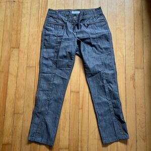 Terra Nostra Collection Women's Size 10 Gray Denim Pants with Button Detail